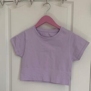 Aerie offline Women’s Short Sleeve Crop Top - Lavender
